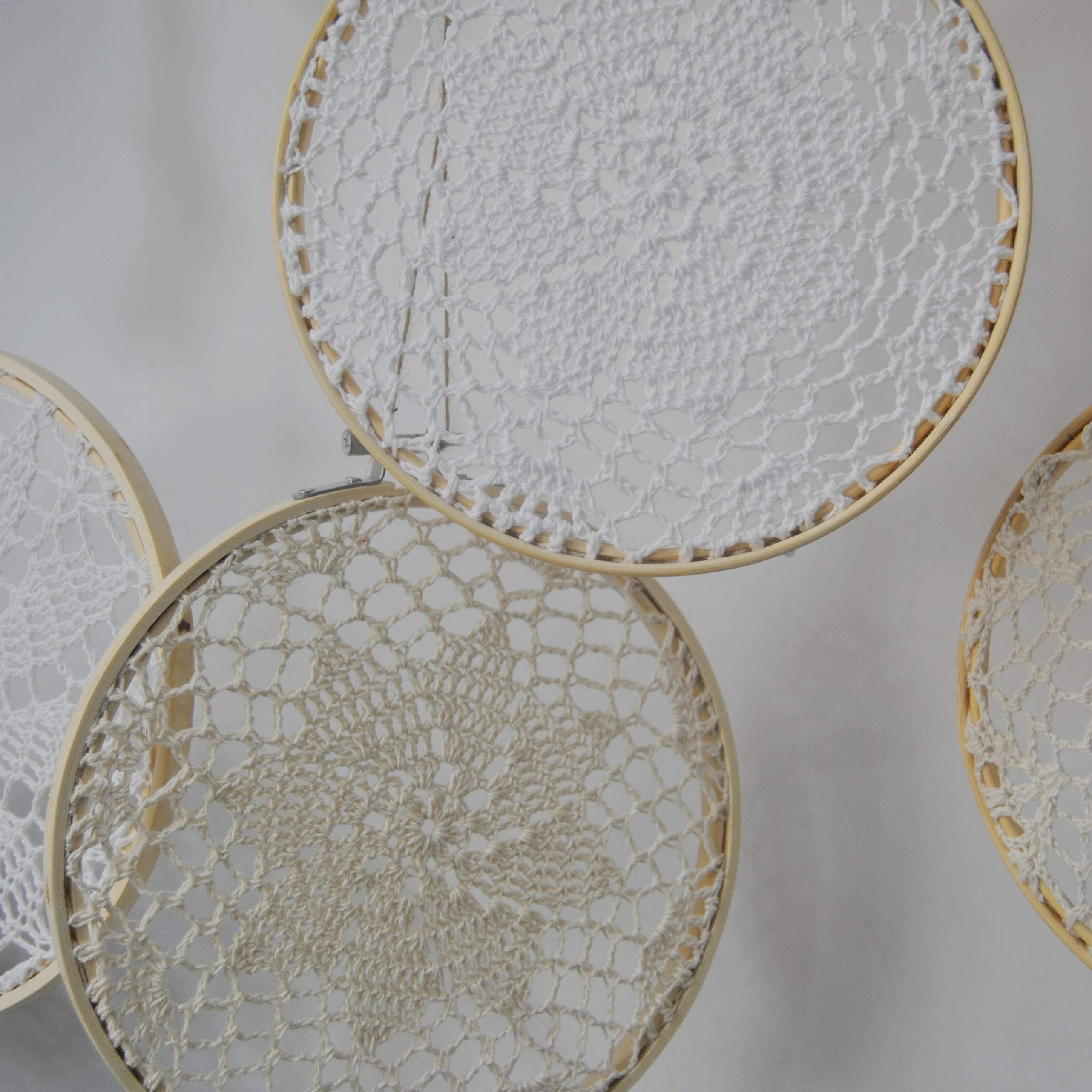 

Nordic handmade macrame dreamcatcher Woven knitted wall hanging tapsey Room decoration Farmhouse decor No.B040 diameter 20-26cm