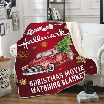

Double-Sided Christmas Blanket Super Soft Cozy Warm Plush Throws For Adults Children Room