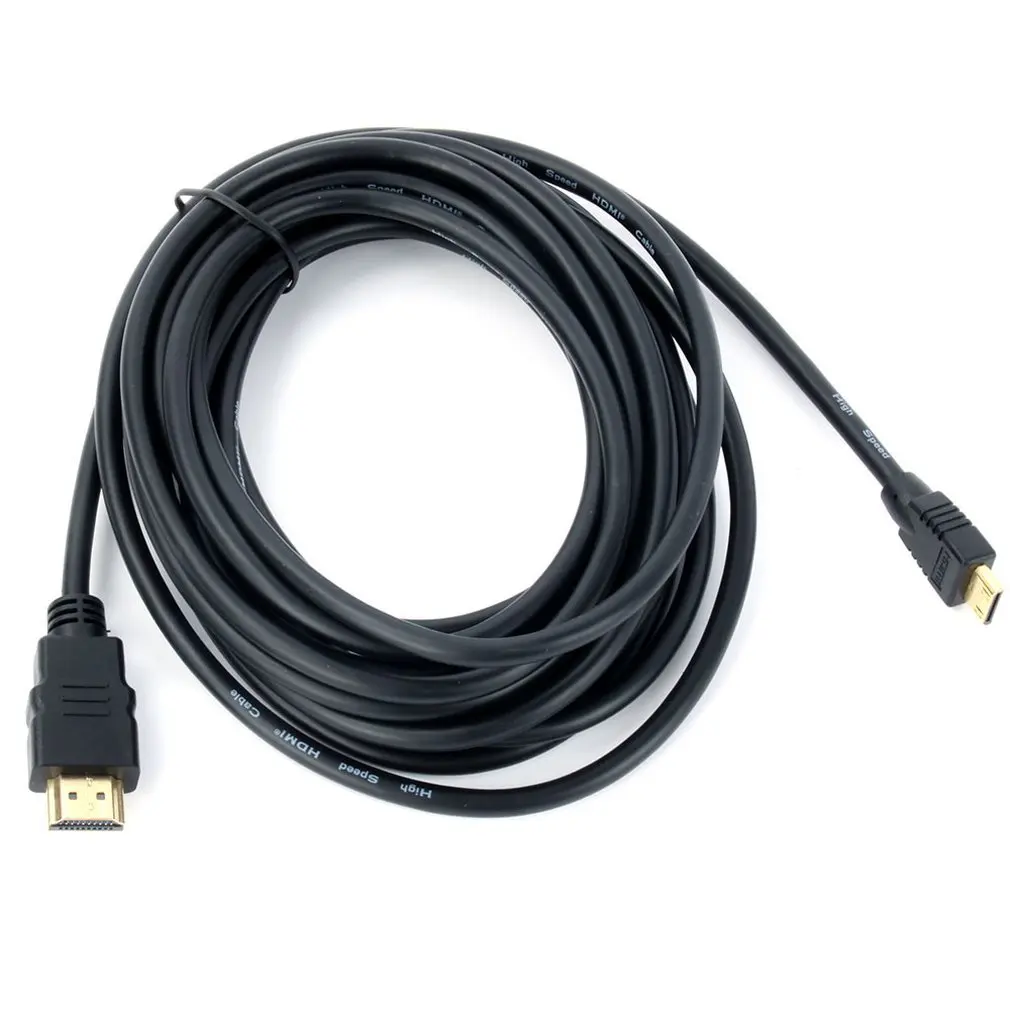 1 м, 1,5 м, 2 м, 3M высокоскоростной позолоченный HDMI к MINI HDMI штекер Male-Male HDMI кабель 1,4 Версия 1080p 3D для планшетов DVD