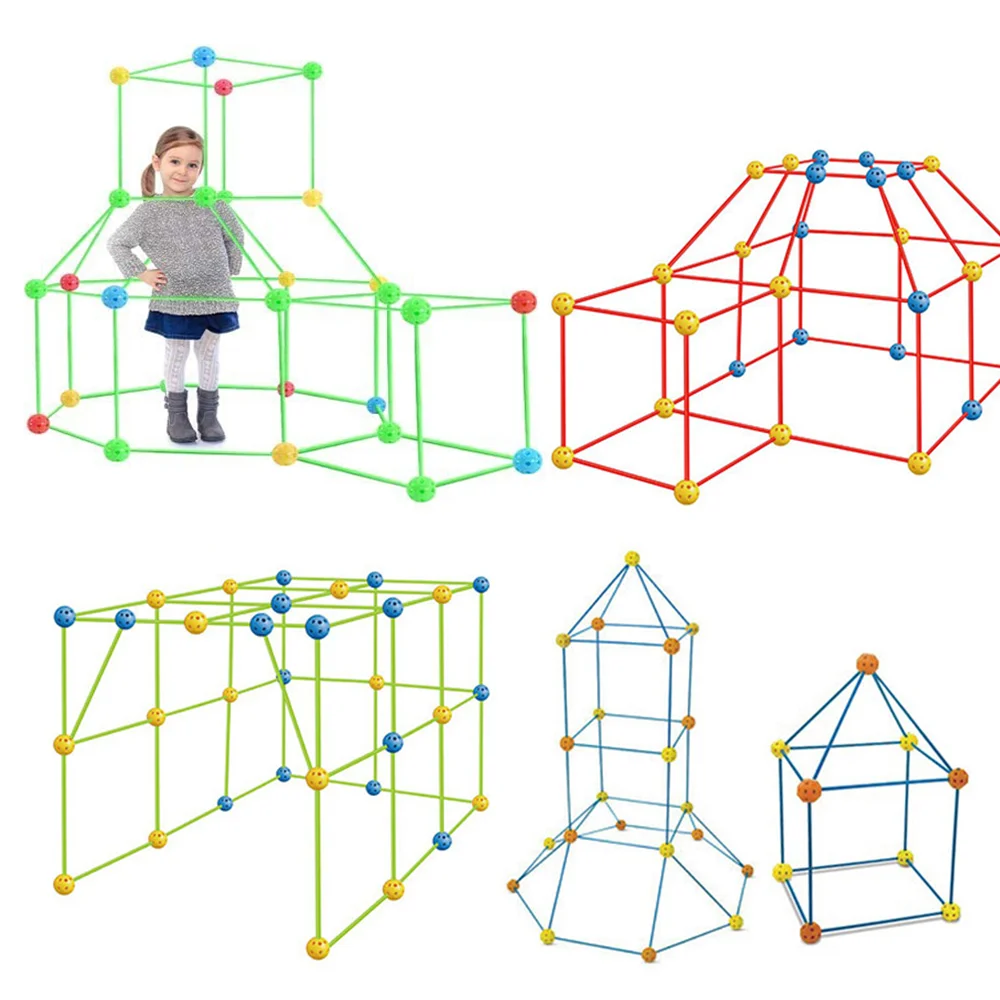 Детские строительные игрушки Форт-палатка наборы для сборки 3D игровые палатки