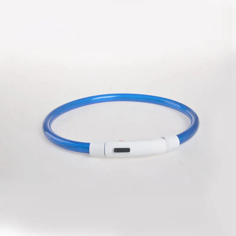 

LED lamp bead PVC tube dog collar pet USB charging collar Teddy warning ring universal