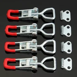 4pcs Hand Tool Toggle Clamp Antislip Red Horizontal Door Bolts Type Quick Clamp Quick Release Tool