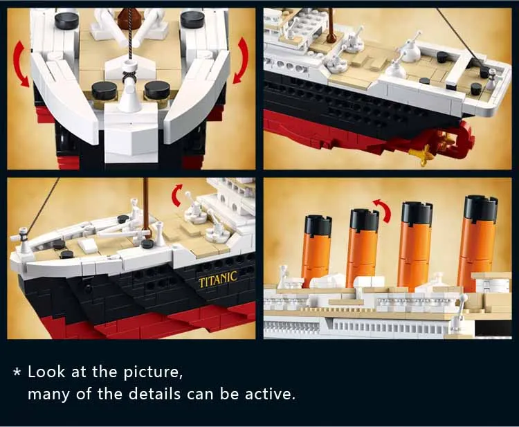 Модели строительных комплектов совместимы с INGlys City Titanic RMS Круизный корабль 3D блоки Развивающие игрушки хобби для детей