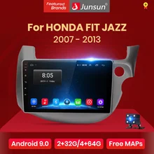 Junsun V1 Android 9,0 2G+ 32G DSP автомобильный Радио Мультимедиа Видео плеер для HONDA FIT JAZZ 2007-2013 навигация gps 2din Авторадио