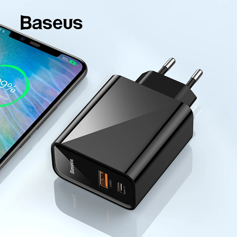 Baseus Quick Charge 4.0 3.0 USB Charger 30W QC 4.0 3.0 USB PD Charger Fast Phone Charger for iPhone 11 Pro XR Xiaomi mi9 Huawei-in Mobile Phone Chargers from Cellphones 