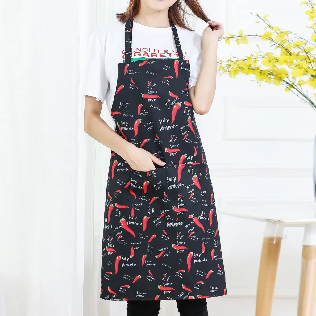

Simple Style Stripe Adjustable Chef Waiter Kitchen Apron With Pockets Unisex kitchen Cooking Sleeveless Apron 8.12