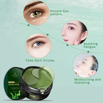 

60Pieces Seaweed Eye Mask Remove Dark Circles Collagen Gel Eye Patches Anti-Puffiness Anti-Aging Moisturizing Eye Mask Skin Care