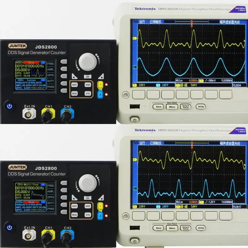 

2Channel DDS Signal Generator Counter Frequency Meter Arbitrary 15MHz JDS2800 EU 448A