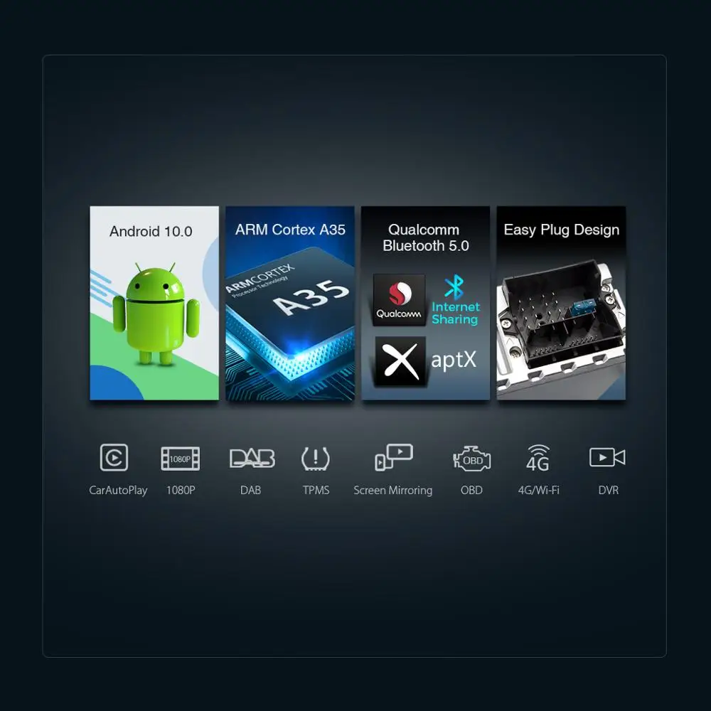 Автомобильный мультимедийный плеер XTRONS стерео проигрыватель на Android 10 0 с 9