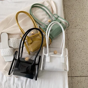 

Simple PVC Transparent Underarm Package 2020 Summer New Handbag Handbag Chic Shoulder xie kua bao
