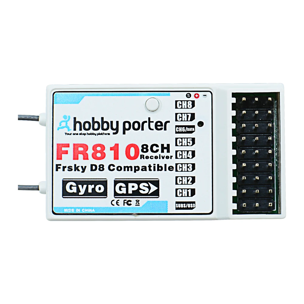 Хобби швейцар FR810 8ch 6 axis расширенный с неподвижным крылом игровые джойстики с gps и Frsky совместимый приемник встроенный