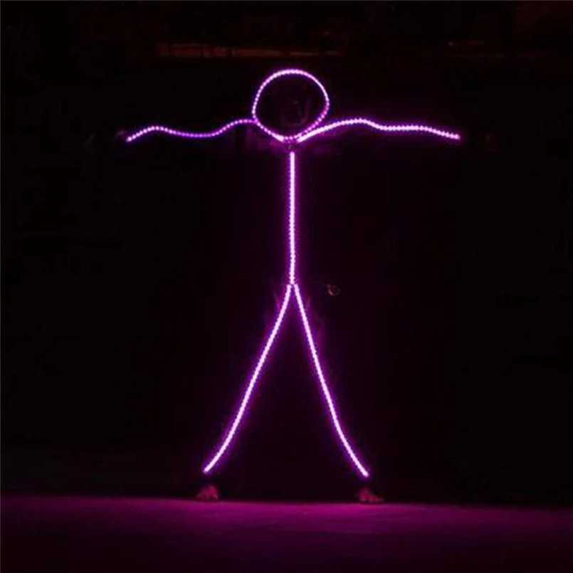 LED Festival Body Light +5 Cable Ties Halloween Christmas Waterproof Stickman Controller LED Figure Kit 50cm light fixture 30S26 (22)