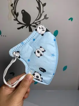 

Cartoon KN95 Kids Filter Masks 5 Layers Face Mask FFP2 Respirator Mask Face Panda KN95 Masks for Children Boys Girls Dustproof
