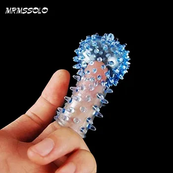 

Single finger Spiked Condoms Reusable Ring safe anal prostata product jump eggs extender G point Sex toys for Couple Toys
