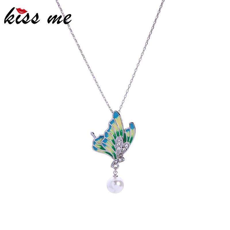 Kissme уникальный цвет с красочной эмалью Нежный Кристалл Бабочка акриловый жемчуг