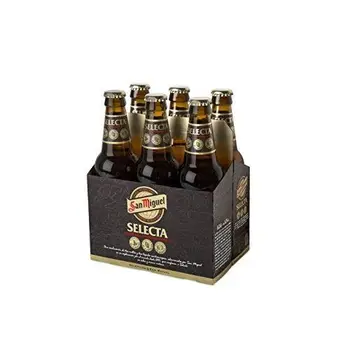 

San Miguel - Selecta Cerveza Premium Dorada Lager, 6.2% de Volumen de Alcohol - Pack de 6 x 33 cl