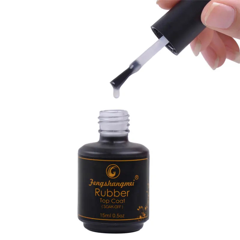 Fengshangmei Matte Nail Polish Top Coat Matt Finish Gel Long Lasting Led UV Matte Velvet Top Lacquer Varnishes 15ml