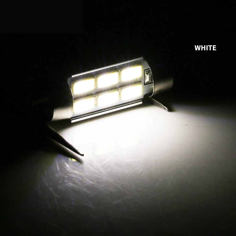 1 шт. фестон CANBUS 31 мм 36 39 41 C5W Led безотказсветодиодный 5630 5730 6 светодиодов Smd лампы