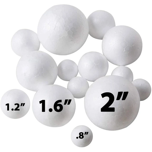 20pcs White Foam Balls 2-3 inch Styrofoam Polystyrene Craft Balls for Arts  & Christmas Ornaments,Polystyrene Round Balls for DIY