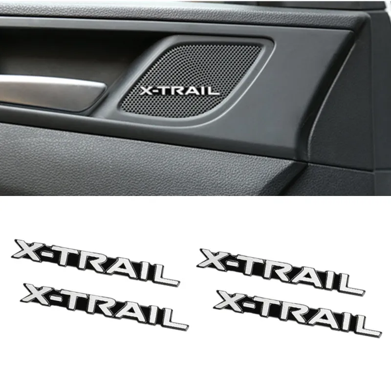 4 шт. 3D наклейки на эмблему для Nissan алюминиевая эмблема XTRAIL T30 T31 T32 2013-2019 аксессуары