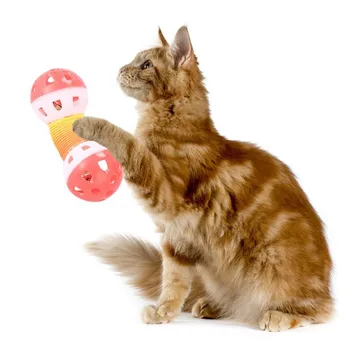 

6pcs/lot Pet Toy Cat Hollow Bell Ball Parrot Toy Bird Hollow Bell Ball For Parakeet Cockatiel Chew Fun Cage Random Colors
