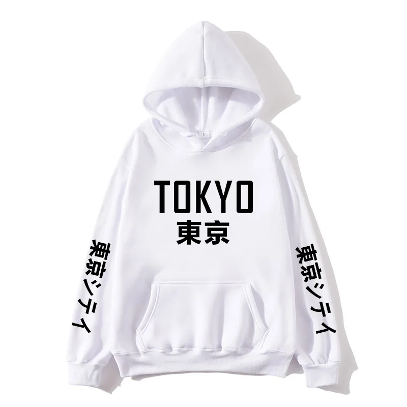 

2019 New Arrival Japan Harajuku men Thin Hoodies Tokyo City Printing Pullover Sweatshirt Spring and autumn Hip Hop Streetwear