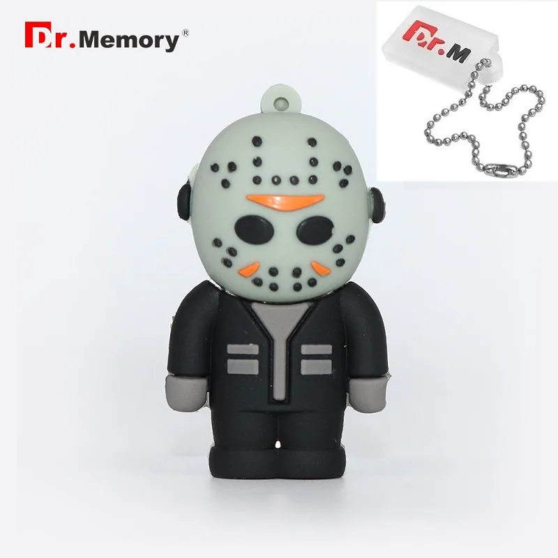 Черная пятница № 13 Jason Voorhees 64 Гб Флешка страшный Хоккей 32 Гб Usb флеш-накопитель 128 ГБ 16 ГБ 8 ГБ 4 ГБ диск памяти - Цвет: Horror  Jason Voorhe