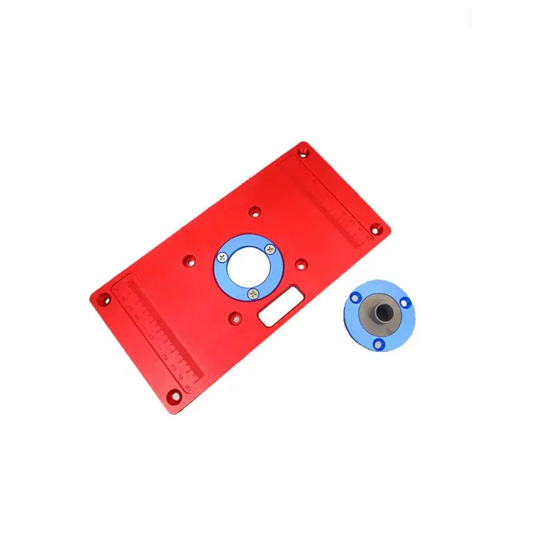 Aluminum Alloy Router Table Insert Plate with Ring for Wooden Benches RT0700C