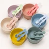 Baby Spoon Fork Set Food Grade Silicone Sticky Spoon Children Cutlery Training Spoon Feeding Tableware Soft Kitchen Accessories 2