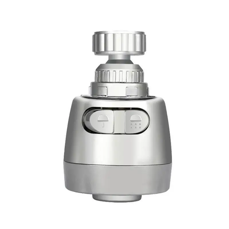360 градусов насадка для душа Bubbler Saver Tap поворотный кран насадка против брызг адаптер фильтра для воды Ванная комната Кухня Инструменты из АБС - Цвет: silver