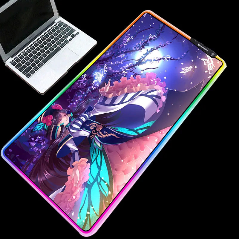 Yuzuoan RGB Благородный Принцесса Аниме Коврик для мыши с девушкой домашний компьютер