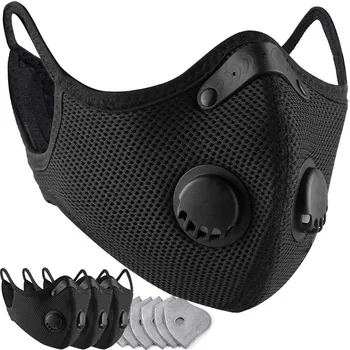 

4pc Adult Cylcing Camp Outdoor Face Mask Reusable Carbon 6pcs Filters Face Cover Protective Mascarillas Máscara facial women men