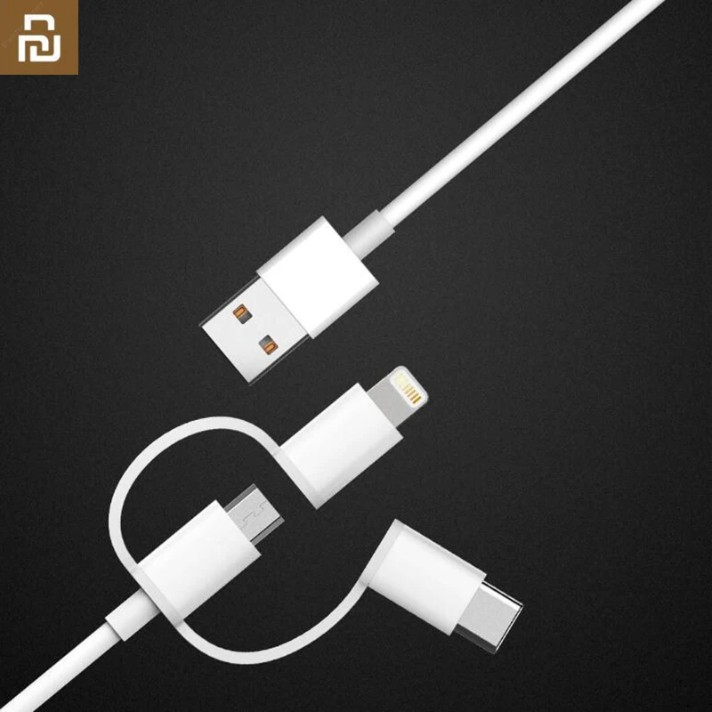 Оригинальный Youpin STARKA 3 в 1 кабель для передачи данных 100 см MFI Lightning Micro USB Type C