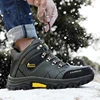Winter Men's Snow Boots Plush Warm Mens Ankle Boots Waterproof Leather Sneakers Outdoor Non-slip Male Hiking Boots Work Shoes 47 ► Photo 2/6