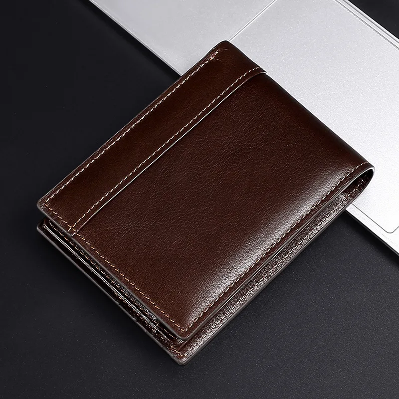 Miss Checker Slim Mens Wallet Minimalist Bifold Wallet Leather Money Clip  Multiple Card Holder for Dad Boyfriend Husband 