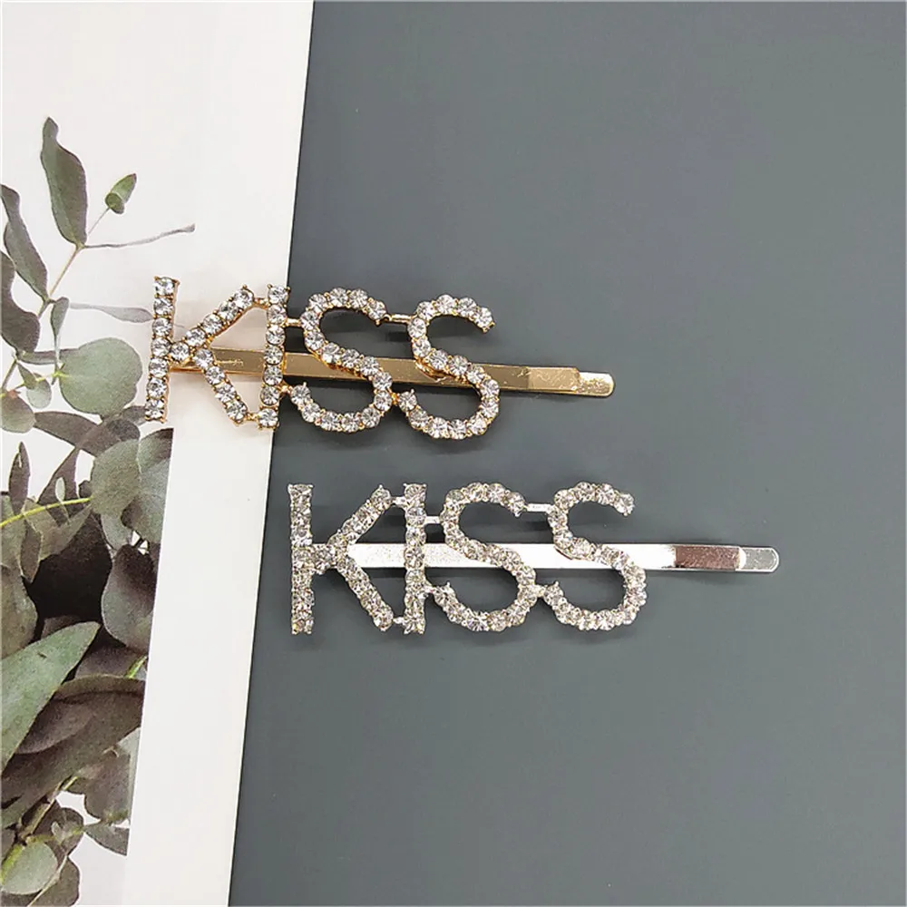 2PCS Shining SWEET LOVE SEXY Letter Hairpins Diamond Barrette Hair Clips For Girls Styling Tool Hairgrip Women Hair Accessories (5)