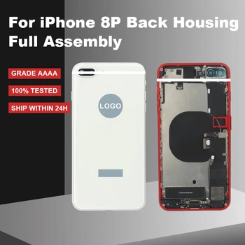 

Full Back Cover For iPhone 8Plus Housing Battery Door Middle Chassis Frame Housings Assembly Door Rear with Flex Cable 100% Test