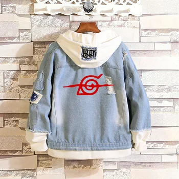 

Anime Naruto Akatsuki Hoodie Jacket Tracksuit Denim Hoody Coat Unsiex Hoodies Sweatshirt Men Women Cosplay Streetwear