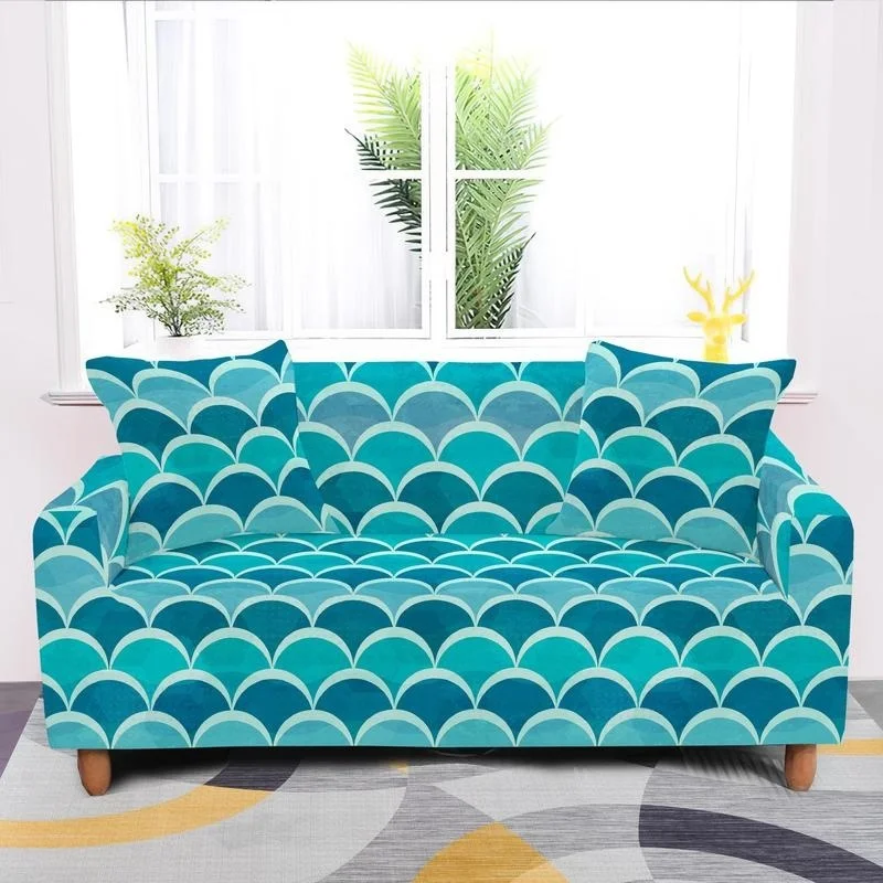 Эластичный чехол для дивана с геометрическим рисунком гостиной современный