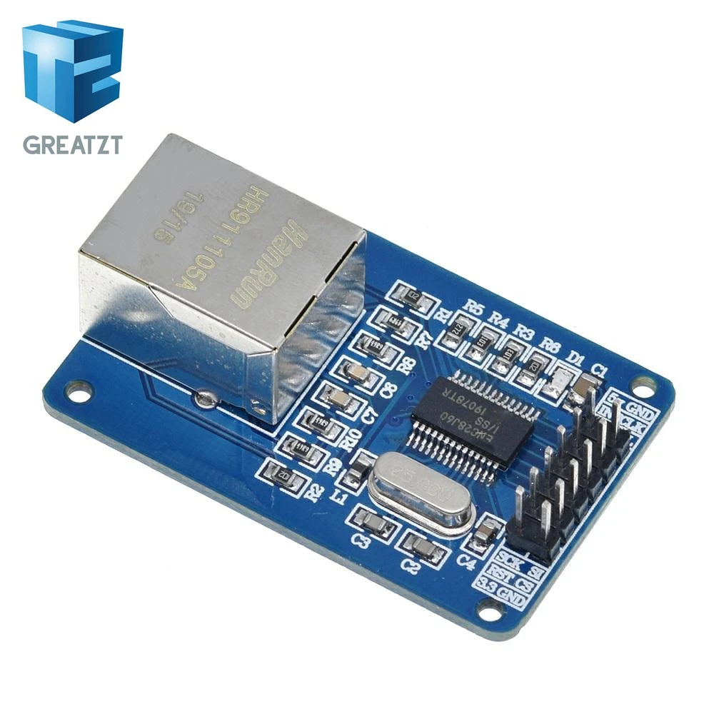 GREATZT ENC28J60/ENC28J60(мини версия) LAN Ethernet сетевой модуль 25 МГц кристалл AVR 51 LPC STM32 3,3 В