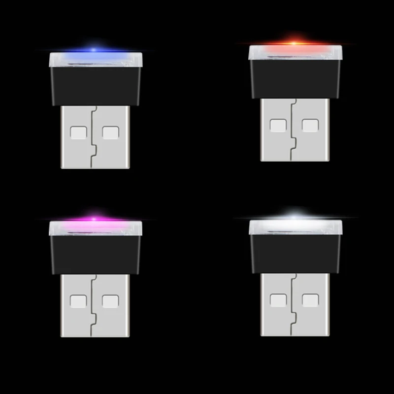 1 шт. автомобильный Стайлинг USB атмосферный светодиодный свет Автомобильные