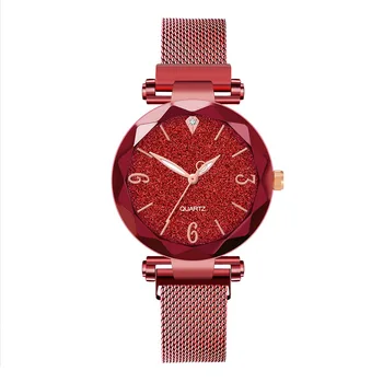 

Ladies Casual Analog Quartz Watch Shiny Starry Dial with Mesh Strap LL@17