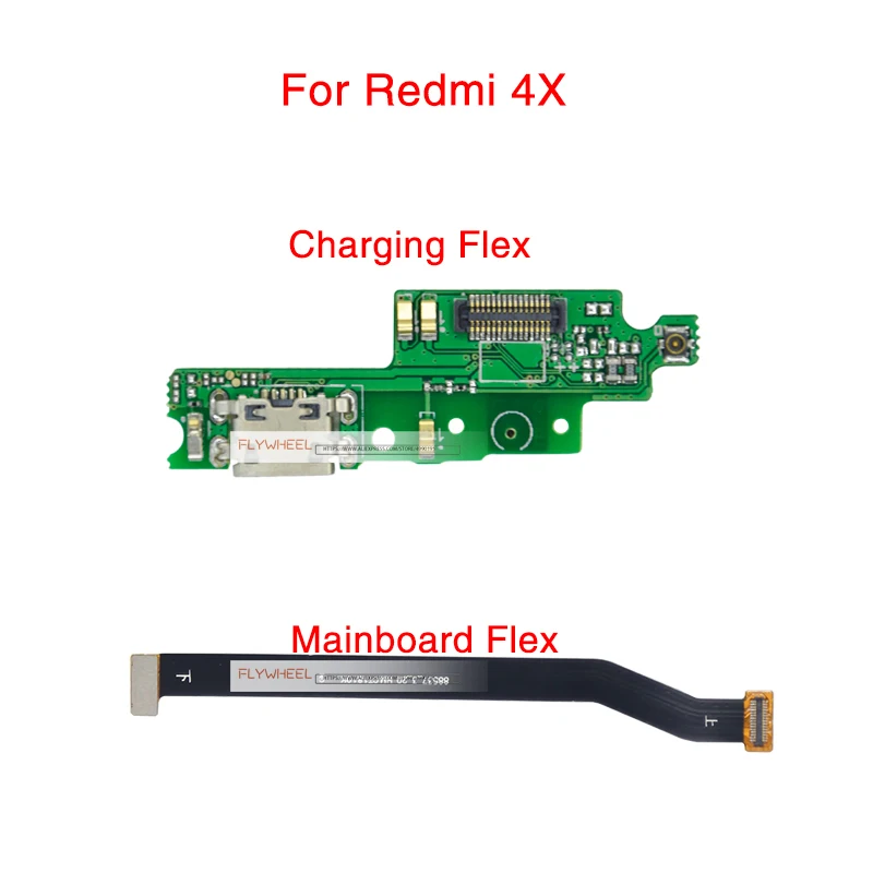 1 шт. USB зарядное устройство зарядный порт док-станция разъем гибкий кабель для Xiaomi Redmi 4 4X 4A основная материнская плата ЖК-дисплей Разъем Flex - Цвет: 4X charger Mainboard