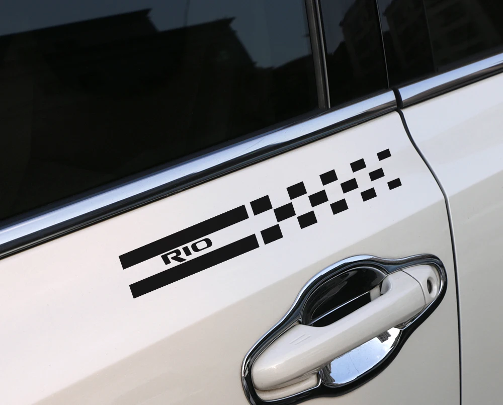 2PCS Auto Column Cover External Decorative Stickers For Kia Rio 3 4 K2 K3 X-Line Car Window B Pillars Trim Decal Car Accessories (7)