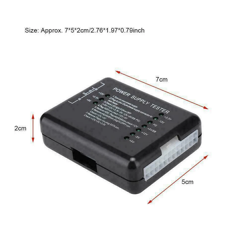 Проверьте PSU ATX 20/24 Pin SATA 12V 5V 3,3 V Мини компьютер светодиодный измерительный прибор Тестер питания HDD Точное обнаружение неисправностей