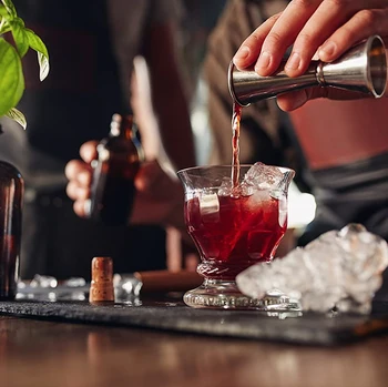 

2Pc Cocktail Bar Jigger Japanese Design Jigger Double Spirit Measuring Cup for Home Bar Party Bar Accessories