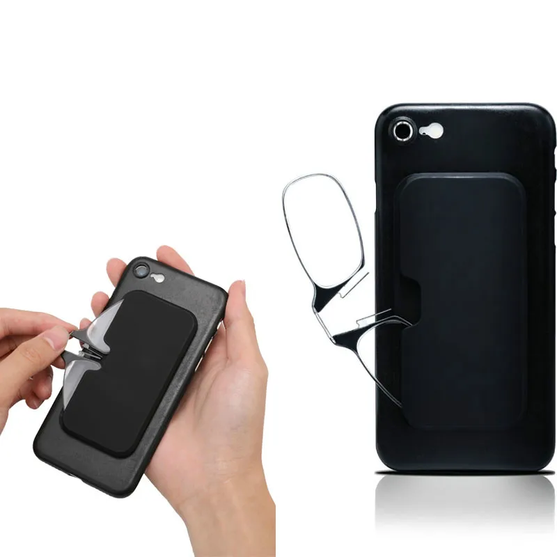 Безногий, носоупор, портативные очки для чтения Для мужчин's и Для женщин пресбиопические очки "мини" клеящаяся для мобильного телефона чехол для телефона