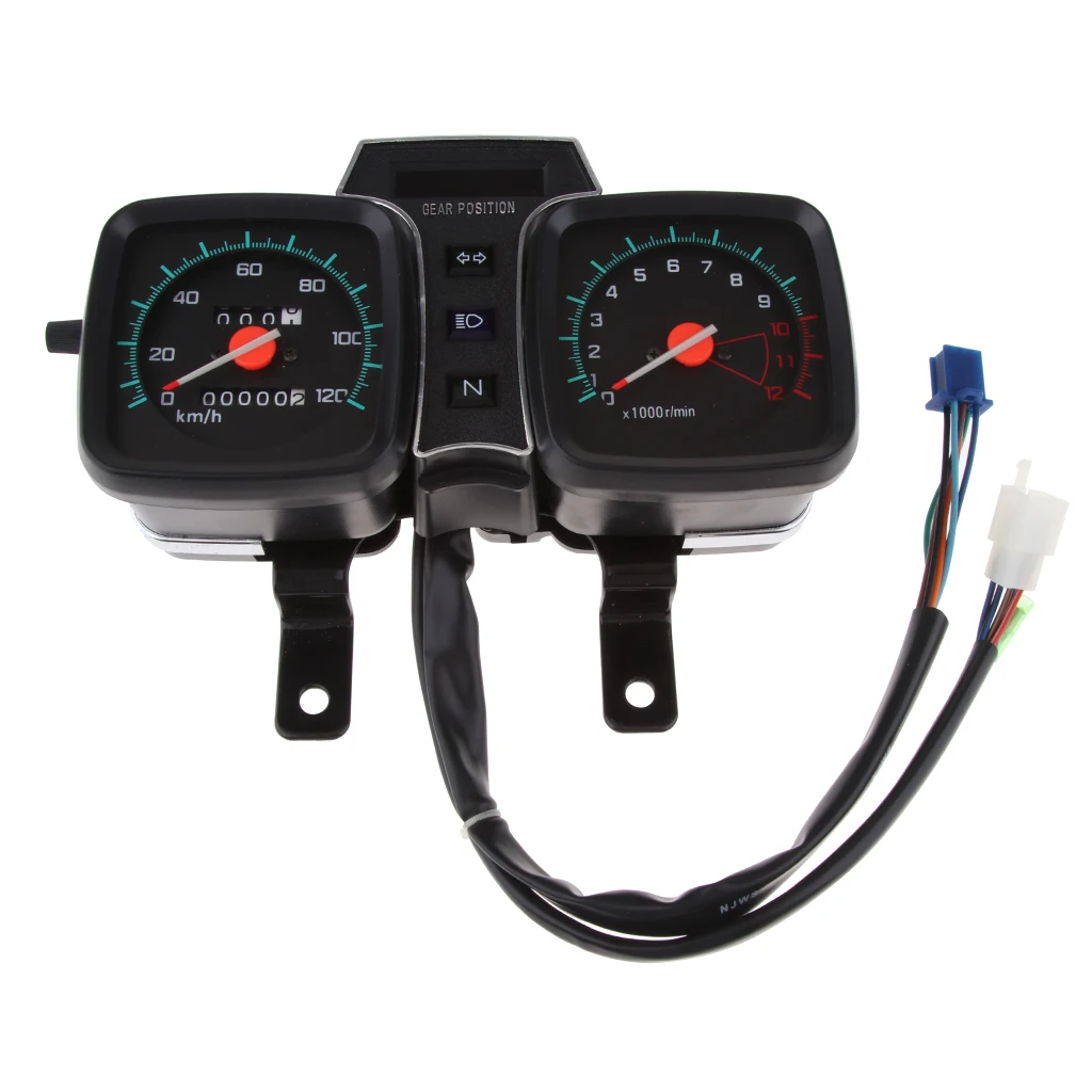 12V Motorcycle Tachometer Odometer 0-120Km/H Gauge for Suzuki GS125
