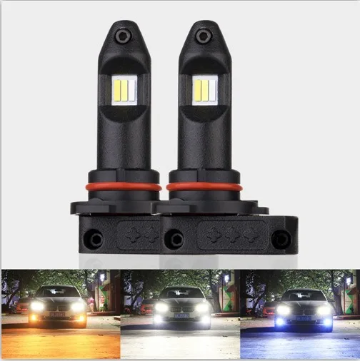 YOTON светильник 2 x HB3 Hb4 Светодиодная лампа H7 9006 9005 Led 80 Вт 10000лм H16 светодиодная противотуманная фара автомобильный головной светильник Три цвета 3000 К 6000 К 14000 к - Испускаемый цвет: 3000k 6000k 14000k