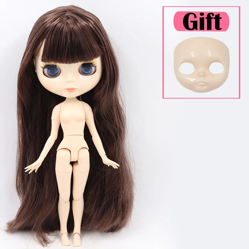 ICY Blyth Кукла № 1 глянцевое лицо белая кожа сустава тела 1/6 BJD Специальная цена 1/4 BJD, Pullip, Jerryberry, Licca игрушка подарок - Цвет: doll face